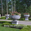 Garden stone marble flowerpot